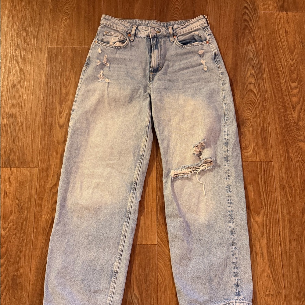 H&M High Rise Baggy Mom Jeans